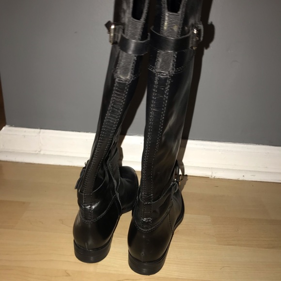 All black knee high boots - Picture 3 of 5